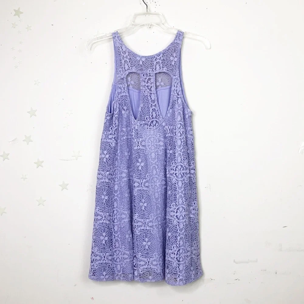 𝅺FREE People Small Lilac lace mini Dress